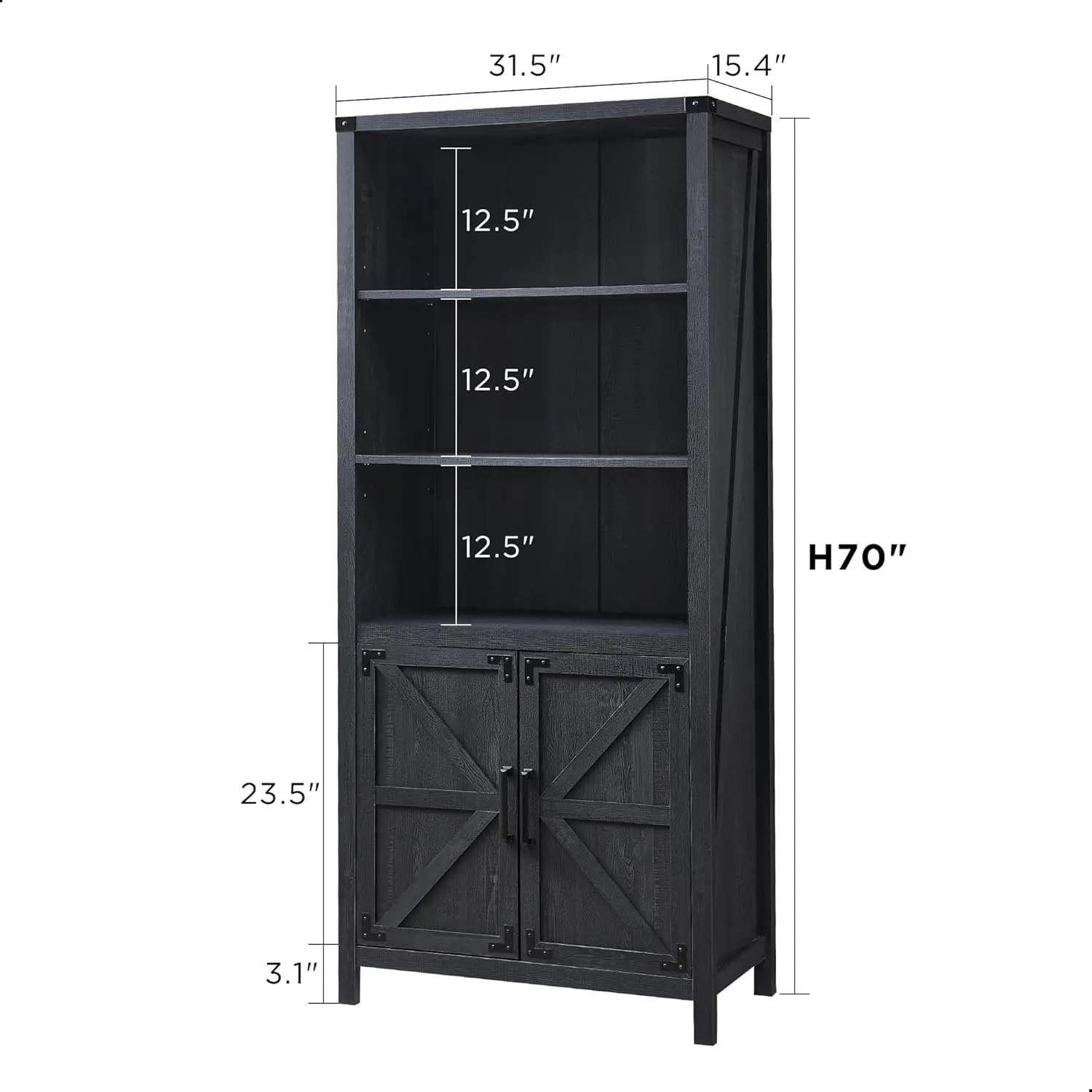 Jxqtlingmu 70"" Tall Buffet Sideboard Cabinet With 5-Tier Storage, Buffet Table Coffee Bar Wine Bar Storage Cabinet For Dining