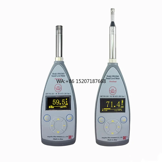 

High Noise Measurement Noise Sound Measurement AWA5661-1C Sound Level Meter Class 1 Digital Level Meter