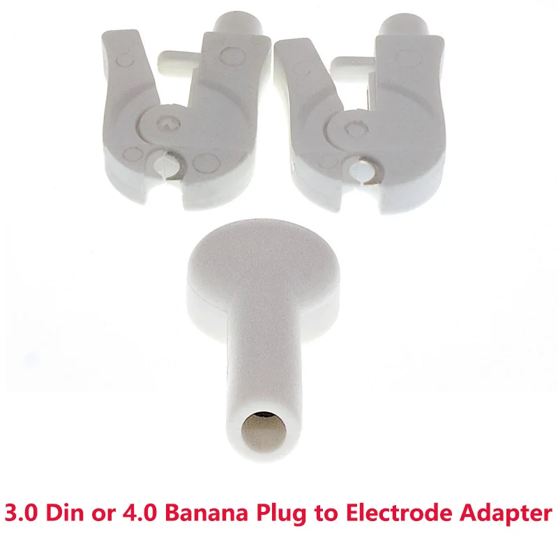 ECG EKG Lead Wires Holter Cable Snap or Clip Connector Electrode Adapter use for 3.0 mm Din 4.0 mm Banana Plug, 5pcs/bag.