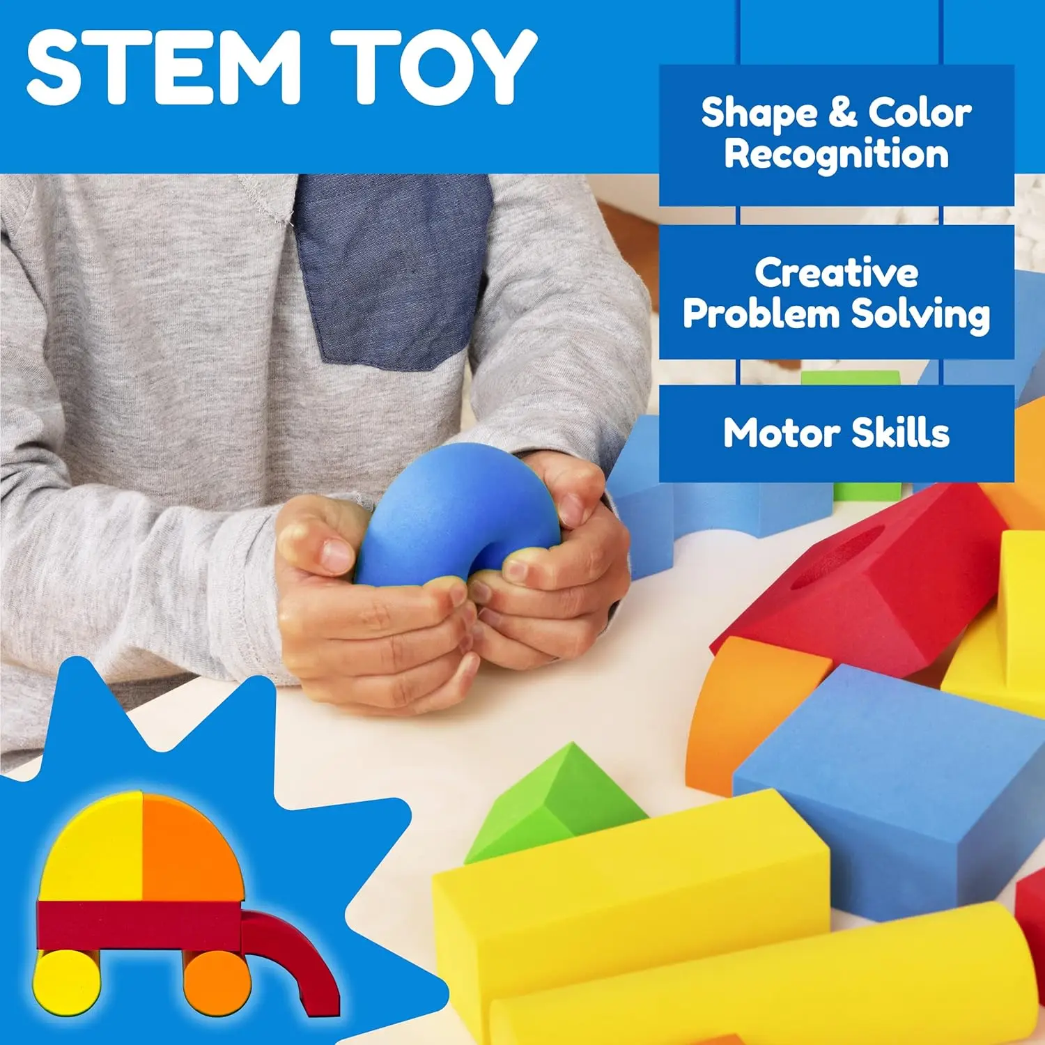 108 ชิ้นโฟมนุ่มการศึกษาบล็อกอาคารสําหรับเด็ก-ขนาดใหญ่,STACKABLE STEM Toysfor ในร่ม/กลางแจ้งเด็กวัยหัดเดิน,คริสต์มาส