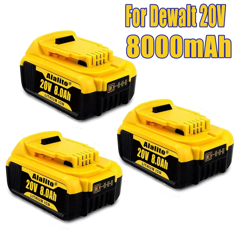 Original DCB200 20V 8000mAh Lithium Replacement Battery For Dewalt 18V DCB184 DCB200 DCB182 DCB180 DCB181 DCB182 DCB201 DCB206