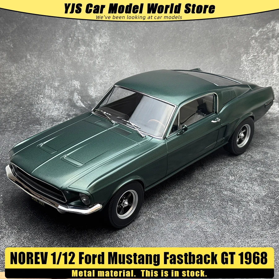 

NOREV diecast model 1:12 Ford Mustang Fastback GT 1968 metal car model ornament Collection