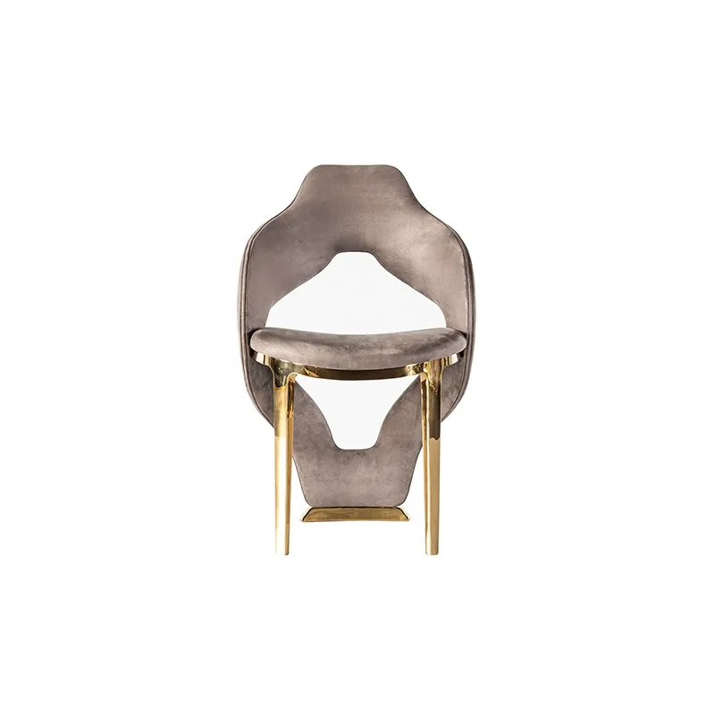 

Luxury high-end single chair Modern minimalist designer style Art dining chair Villa living room dining room furniture