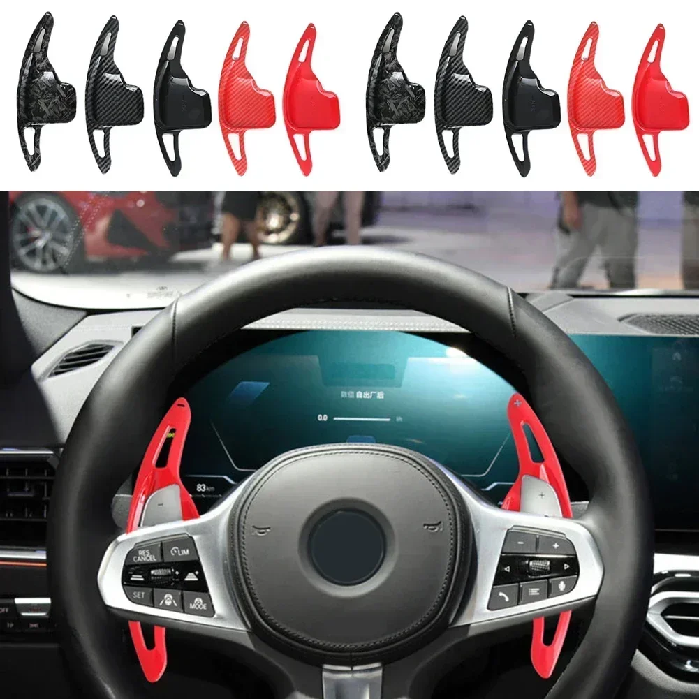 Pás de mudança de volante de carro, 2 peças, vermelho/preto/fibra de carbono, apto para bmw x2 x3 x4 x5 x6 f16 f15 f26 f25 f39 f48 i8 z4 e89