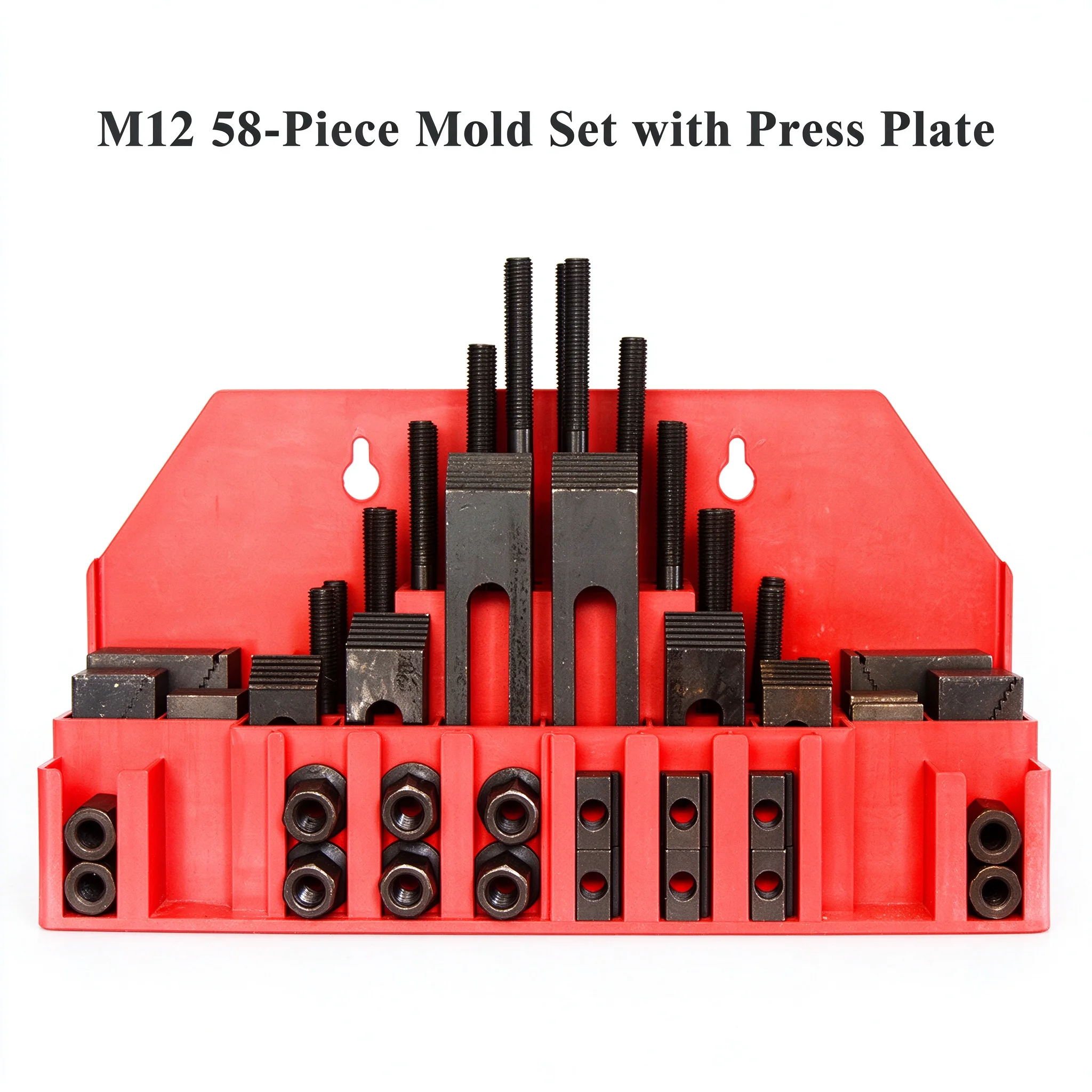 CZJXOOUS 58Pcs M12 CNC Clamping Kit, 8.8 Grade Step Clamp T Slot Nut Workholding Set