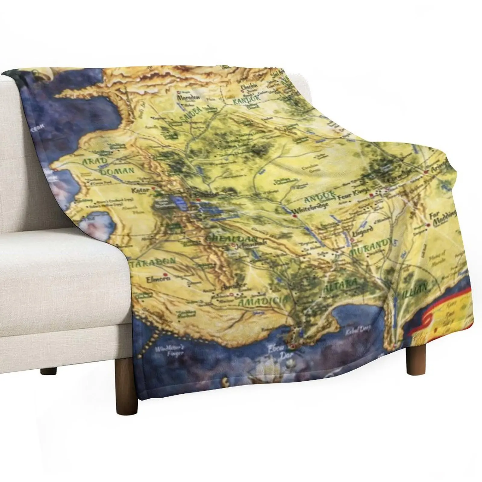 

Fantasy Wheel of Time Map Throw Blanket For Sofa Thin For Baby Polar Kid'S Blankets