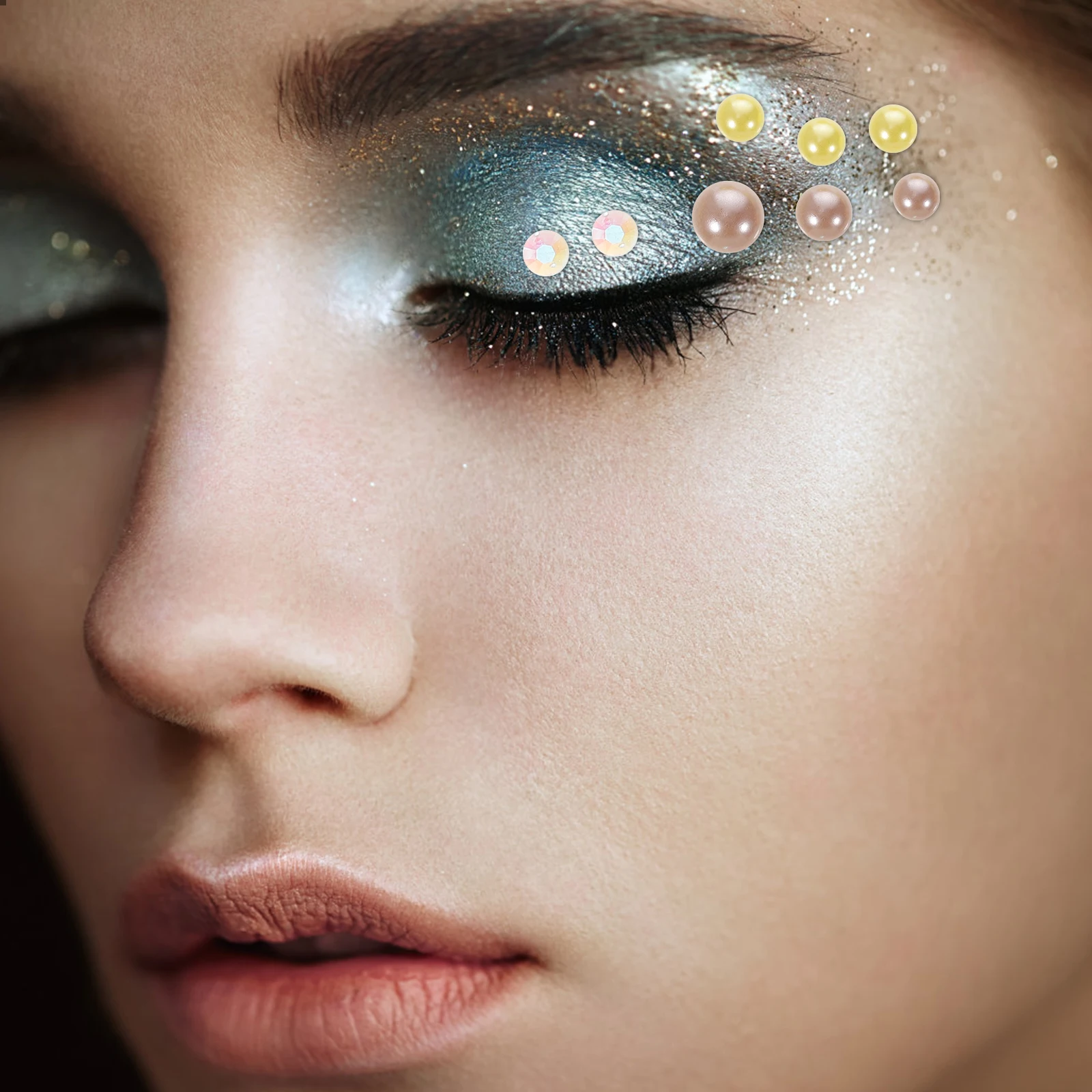 

1 Bag Resin Imitation Half Pearl Flatback Art Charms Multi-Function Decorative Manicure Accessories Wear-Resistant Pearl Decals