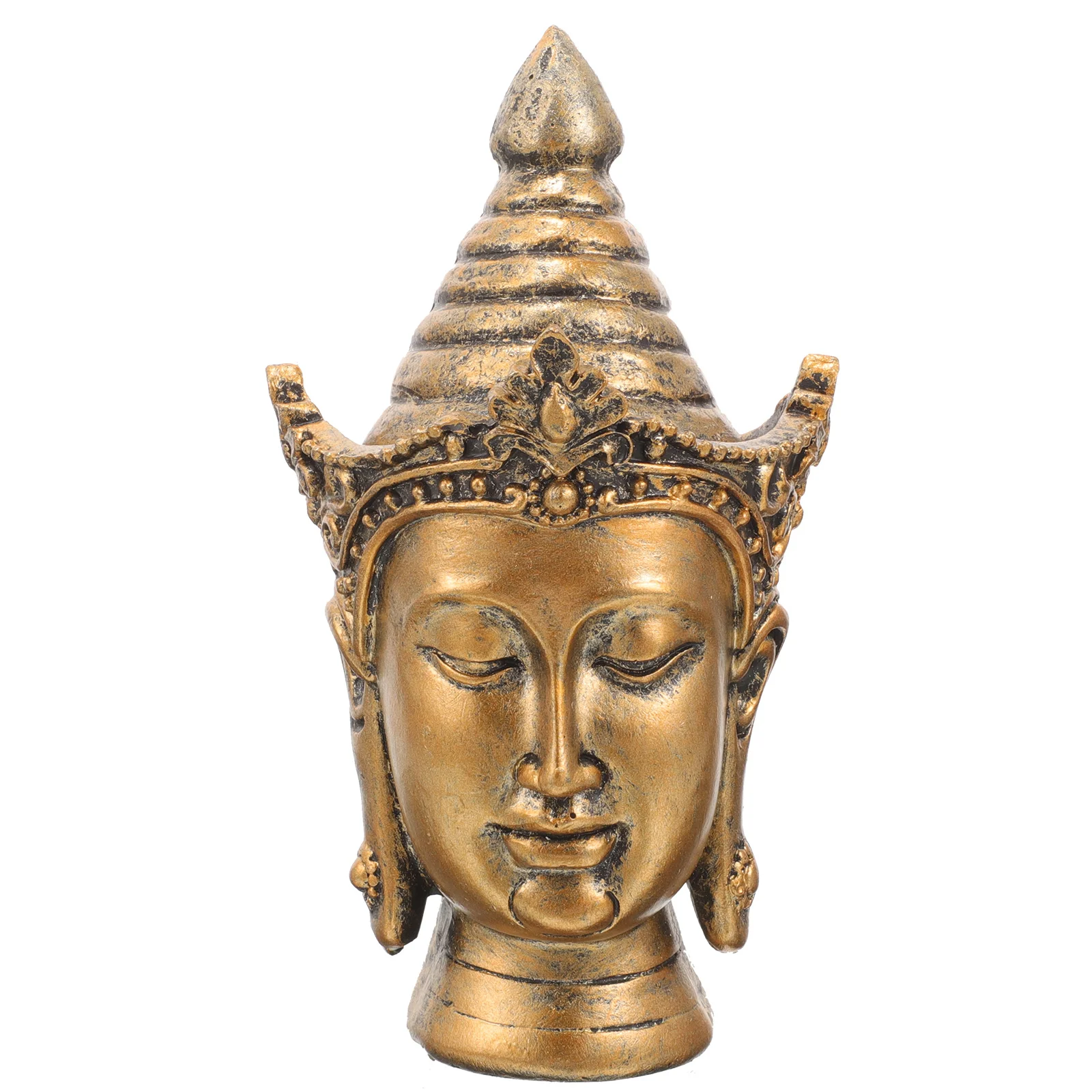 بوذا رئيس تمثال مادة الراتنج قوي طاولة مكتبية الديكور ثقافة زن الجمالية هدية بوذا ديكور #5