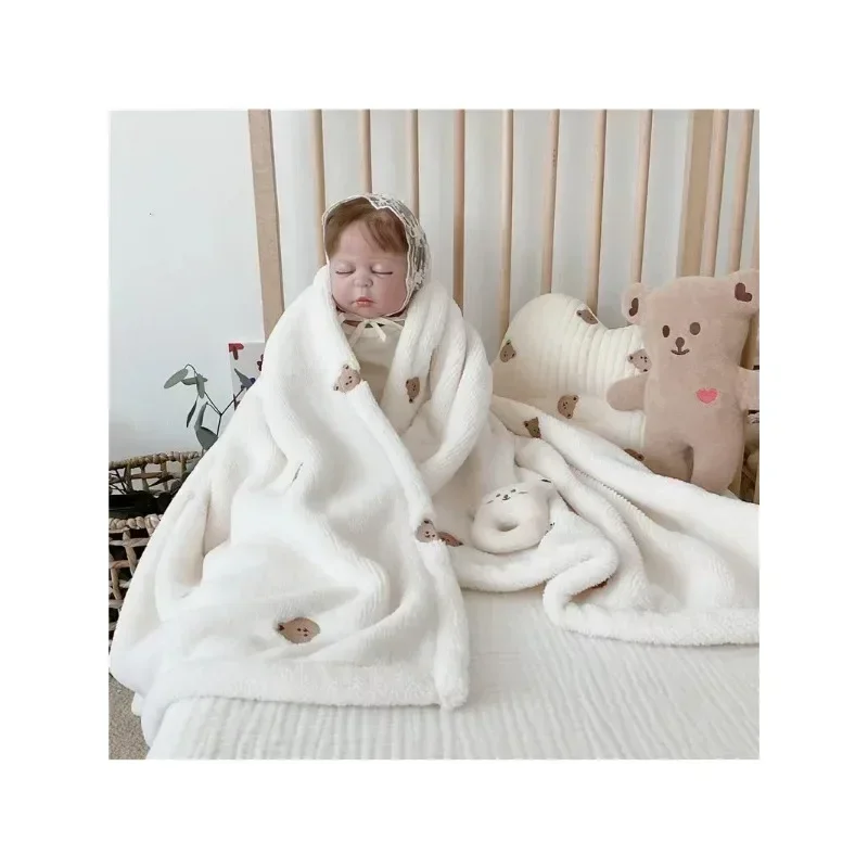 

Новое детское бархатное одеяло, одеяло для объятий, одеяло для объятий, детское прогулочное одеяло, осеннее и зимнее одеяло