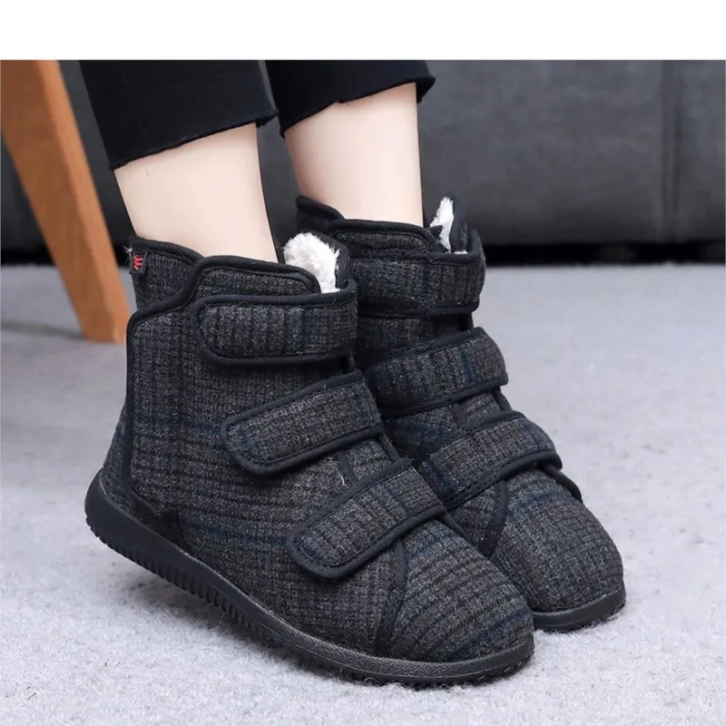 

Winter New Padded Warm Women's High-top Cotton Shoes Wider And Fatter Lightweight And Soft For A Variety Of Foot Type