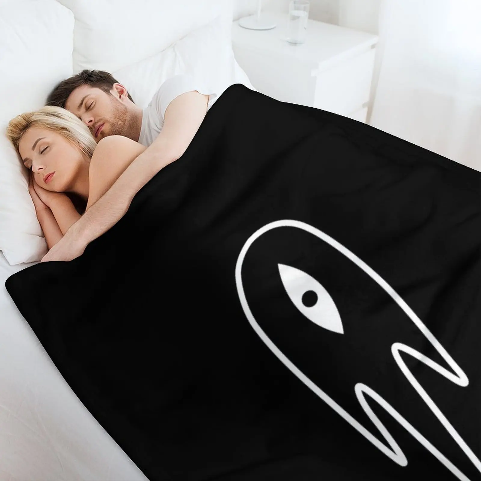 OMORI SOMATHING رمي بطانية كيس نوم المانجا للبطانيات الشتوية المشعرة