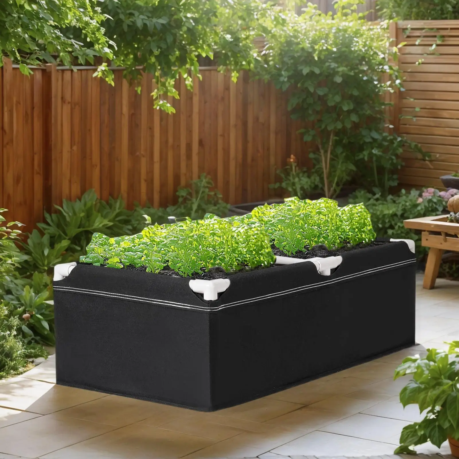 Fabric Plant Raised Bed 100x50x30cm Vegetable Growing Pot Outdoors Gardening Raised Beds With Frame For Vegetable Strawberries
