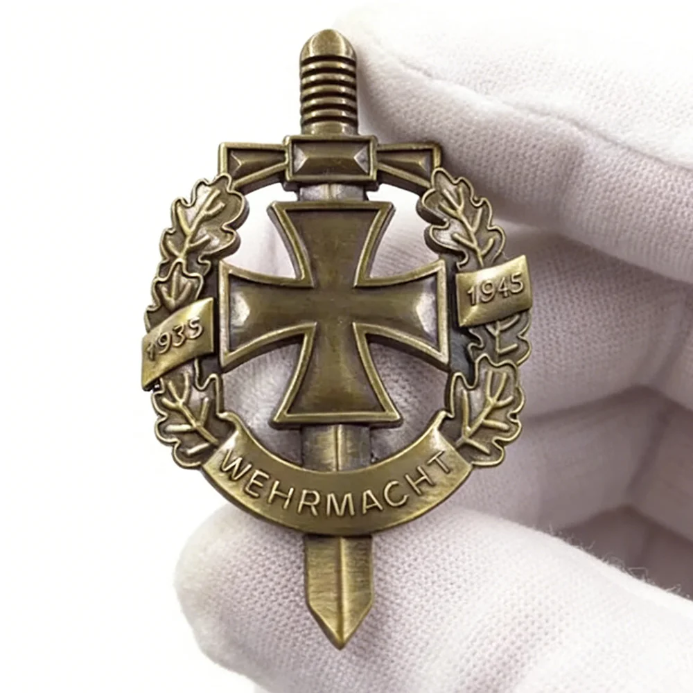 Bronze Retro Brooch Pin German Wehrmacht Brooch Air Force Iron Cross Badge