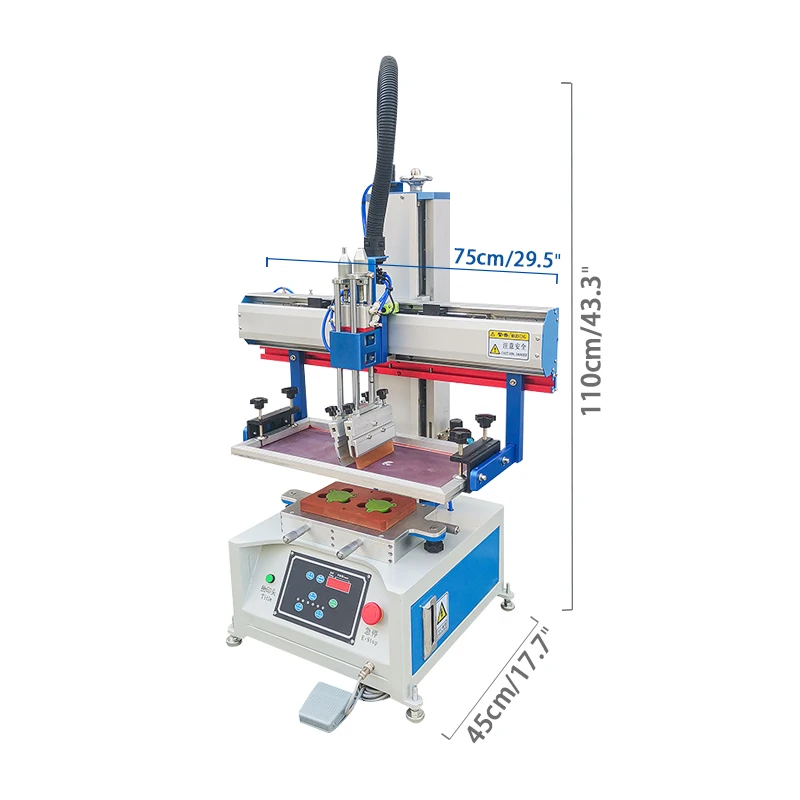 Pneumatic Desktop Flat Screen Printing Machine, Semi automatic Screen Printing Machine For Stationery Products