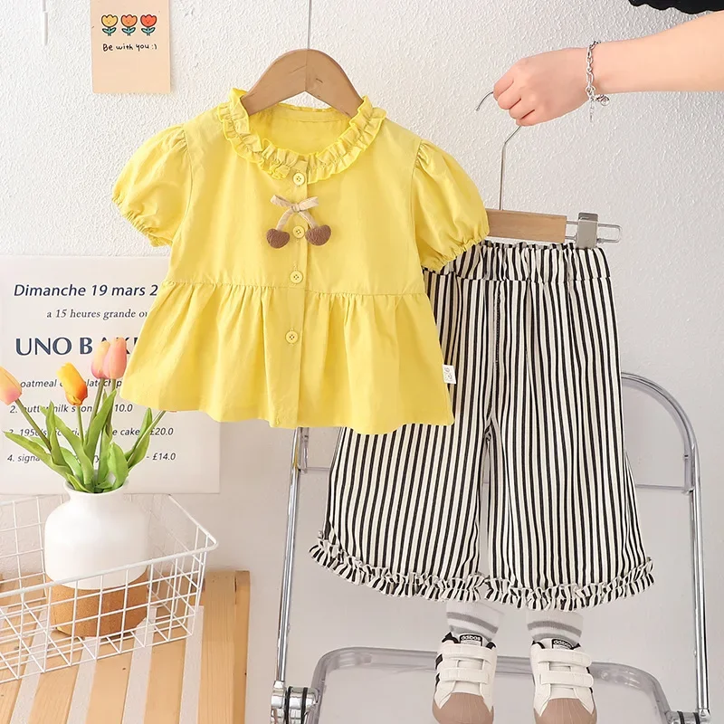 

New Summer Baby Clothes Suit Children Short Sleeved Shirt Shorts 2Pcs/Sets Infant Girls Clothing Toddler Costume Kids Tracksuits