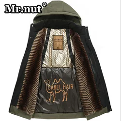 Mr.nut Winter Removable Hat Male Coat Cotton-padded Jacket Windbreak Keep Warm Tops Thickening Outdoor Jackets Men's Clothing