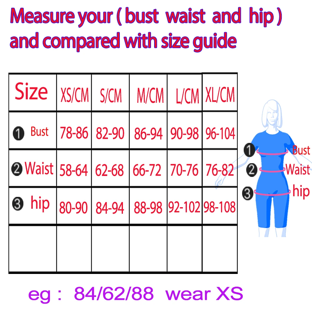 Original supplier size chart; available sizes and measurements are listed in the accessible table above.