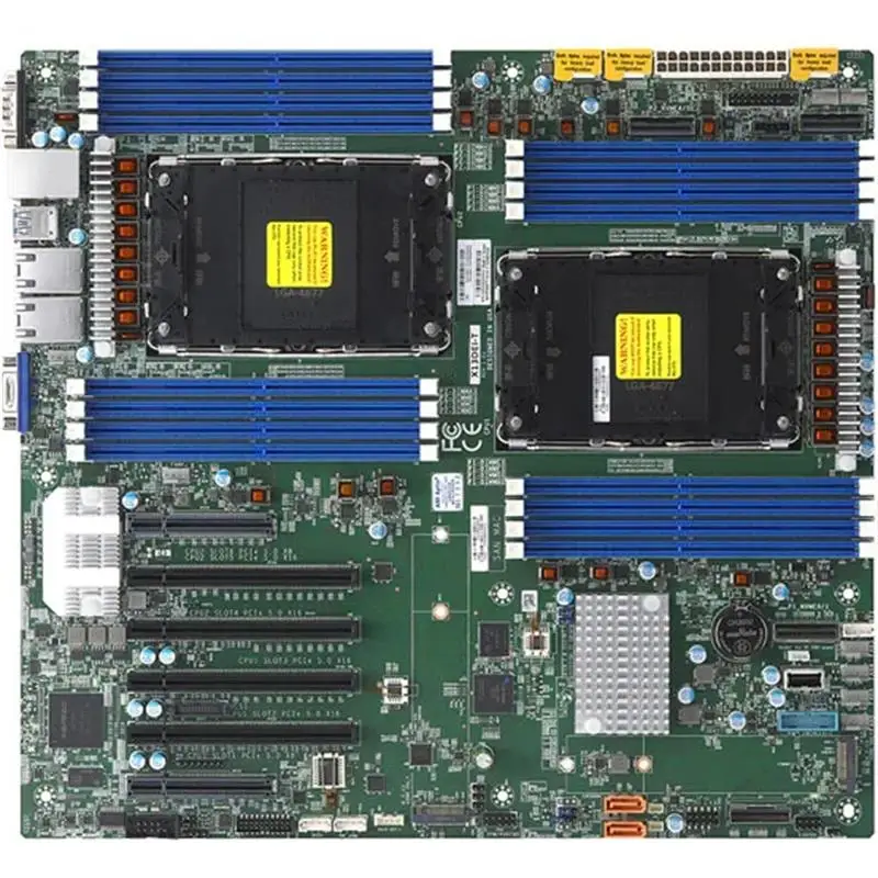 

X13DEI-T для материнской платы Supermicro EATX, масштабируемые процессоры Xeon 4-го поколения, DDR5-4800MT/s, Broadcom BCM57416, два порта, 10G LAN