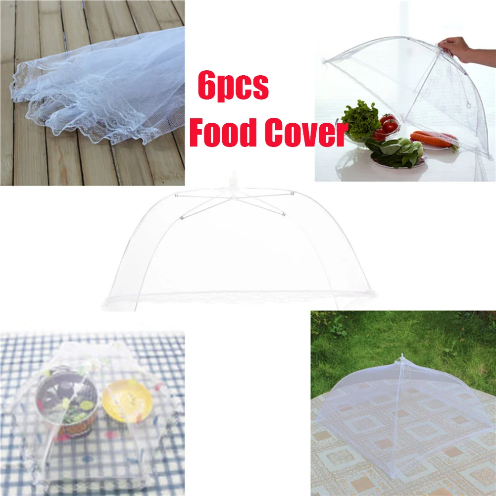 1 PCS Fly Proof Mesh Tent Outdoor Picnic BBQ Tool Anti Mosquito Cover Umbrella Style Mesh Food Cover Up Tent