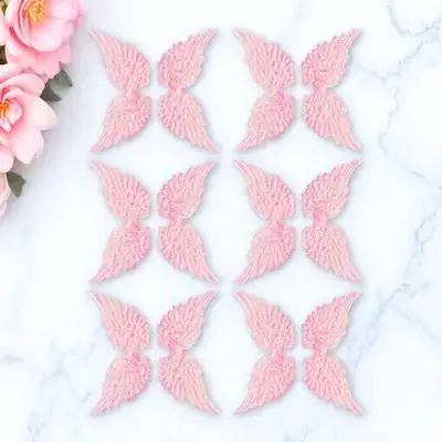 

12pcs Angel Wings Decor Miniature Wing Craft Charms For Diy Bag Hat Wreath Christmas Ornament Applique Patch Handicraft Supply