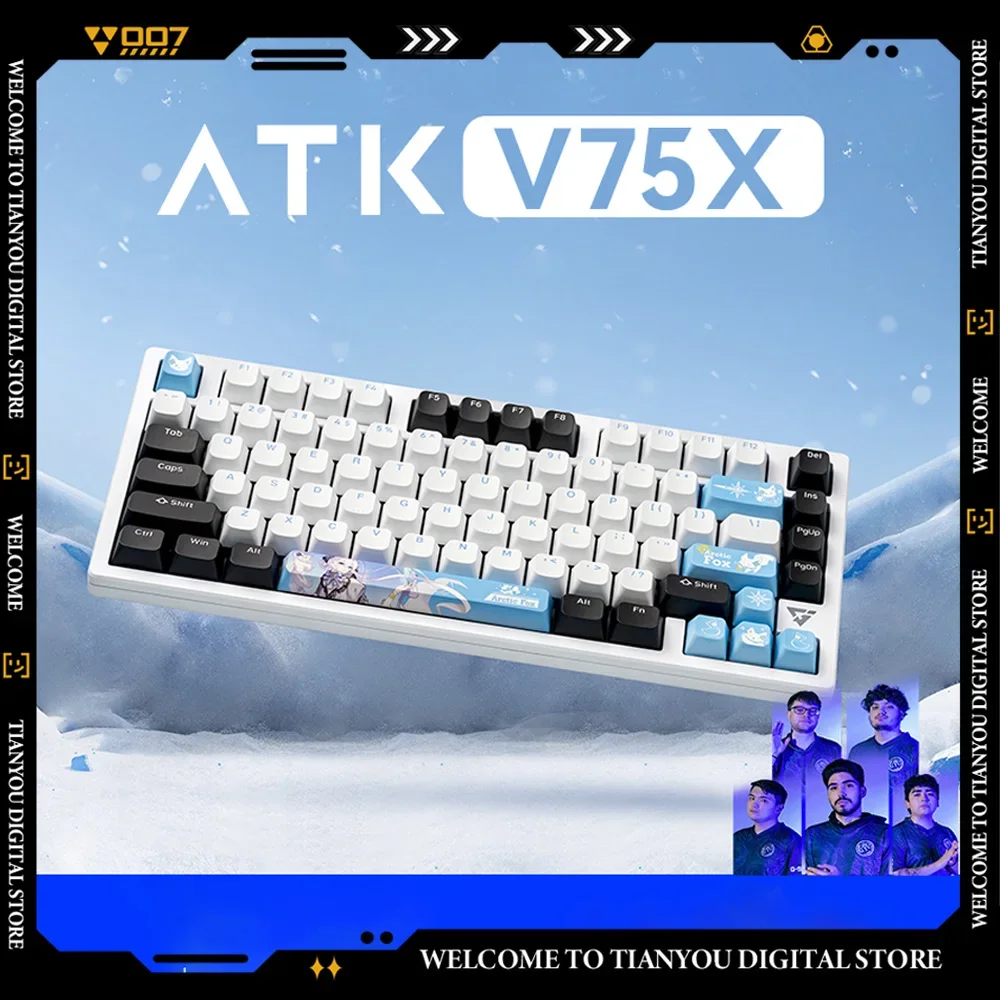 ATK VXE V75X/K Mechanical Keyboard 2.4G Wireless Bluetooth Wired Tri-Mode with 1ms Low Latency Gasket Structure Hot-Swappable