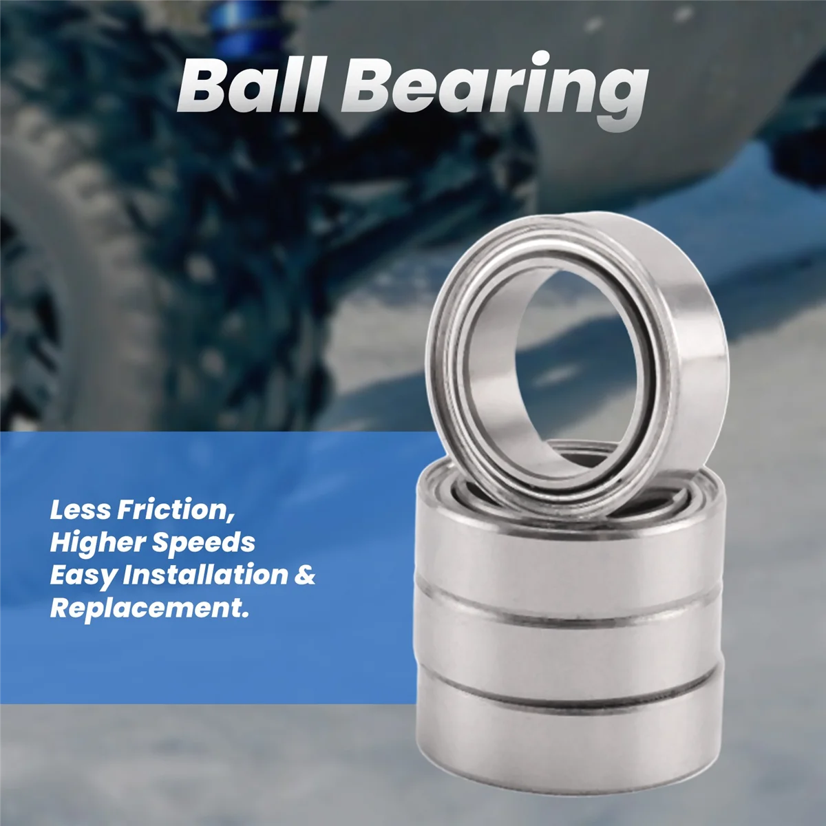 Экологичный комплект шарикоподшипников из 16 шт. для Tamiya TT02 TT-02 TT02D TT-02D 1/10, детали для обновления радиоуправляемого автомобиля, аксессуары