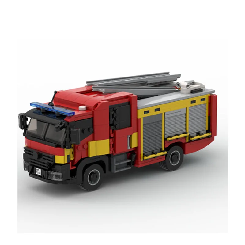 MOC-81514 Truck City Fire Brigade Rescue Vehicle 1036pcs Kids Building Block Toy DIY Christmas Gift Birthday Present