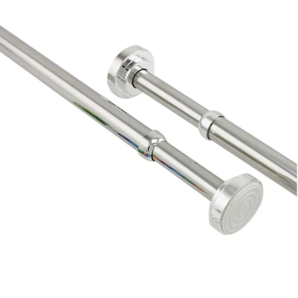 

Telescopic Clothes Drying Rack Extendable Stainless Steel Rod Spring Tension Bar Shower Curtain Holder MultiPurpose Adjustable