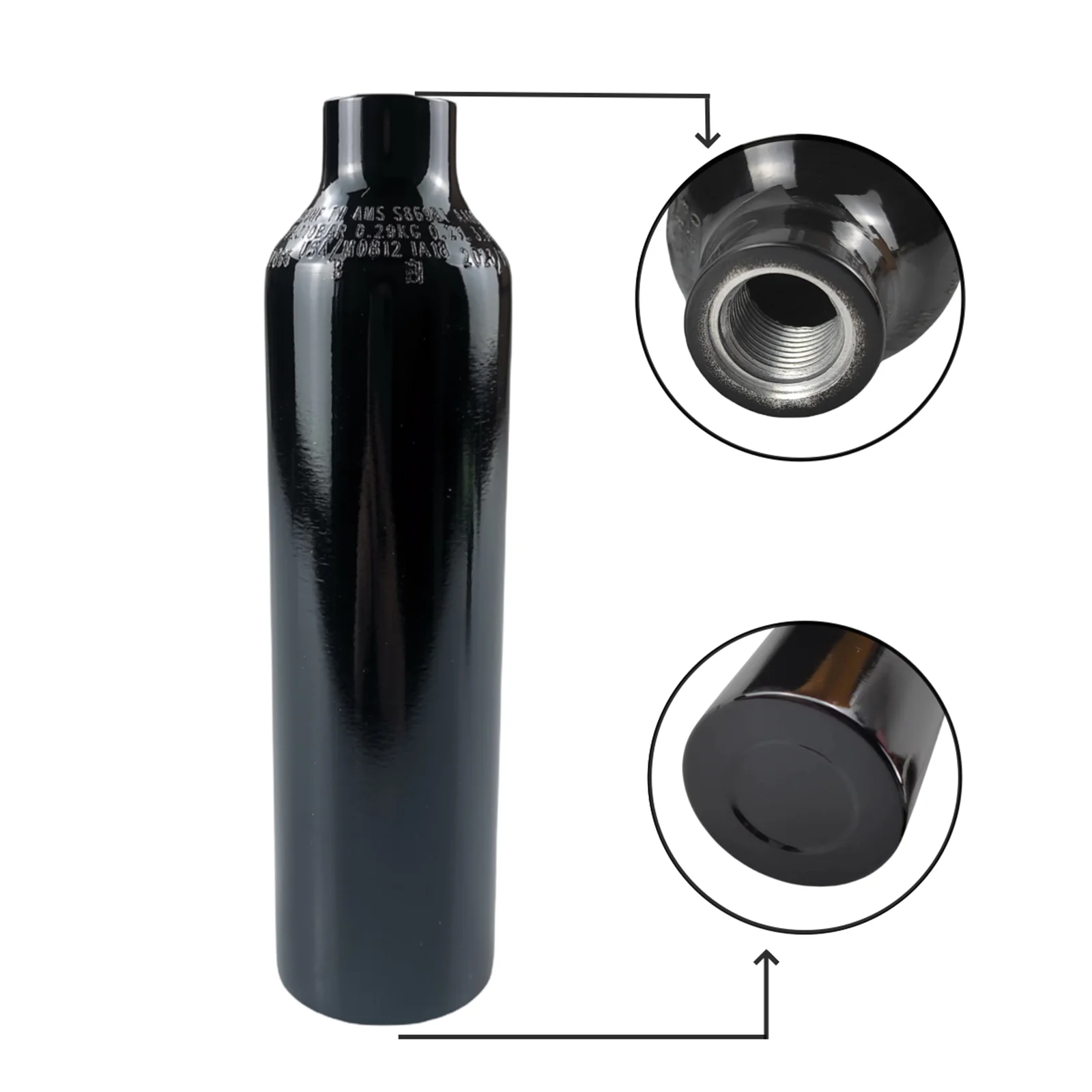 13ci/0.21L High Pressure hpa tank Soda Drink Gas Filling aluminum Bottle Air Cylinder Aquarium Plant CO2 Tank Dive Oxygen Tank