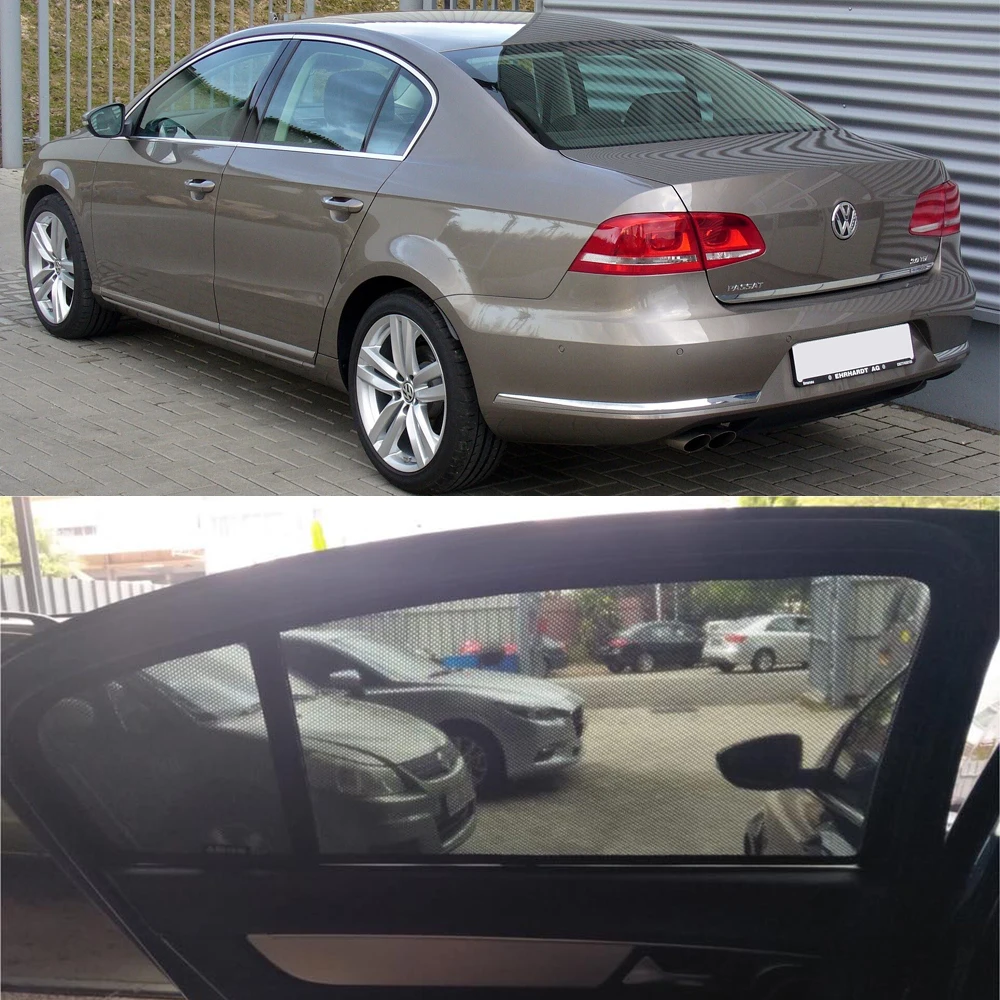 Para volkswagen vw passat b6 sedan 2005-2011 pára-sol do carro escudo ímã janela lateral traseira sombra viseira pára-brisa dianteiro cortina