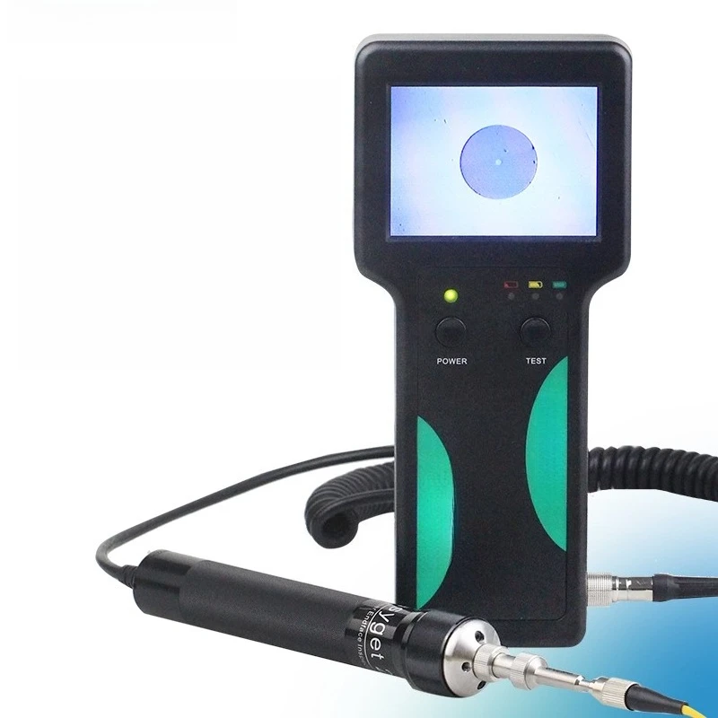 

Fiber optic end face tester, handheld MPOT jumper ceramic ferrule flange magnifying glass