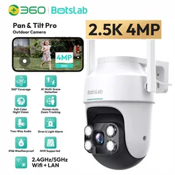 Botslab 2.5K4MP HD Outdoor Camera Wireless PTZ Smart Home Wi-Fi Camera CCTV Night Vision Siren and Light Alarm IP66 Weatherproof