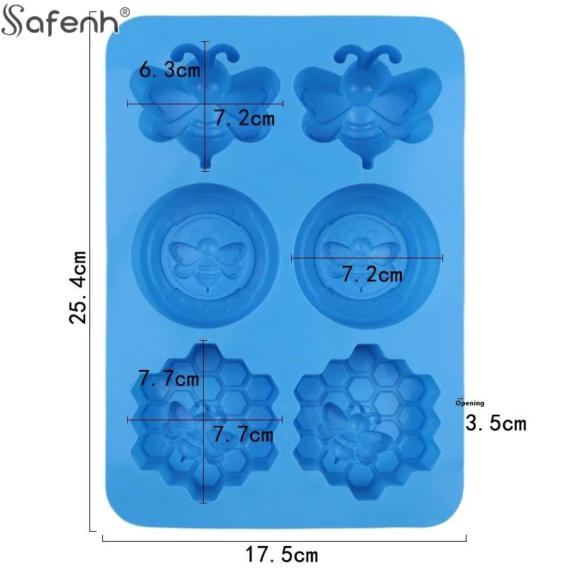 1 قطعة قوالب السيليكون النحل قالب السيليكون نحل العسل لصنع شمع العسل الصابون محلي الصنع #6