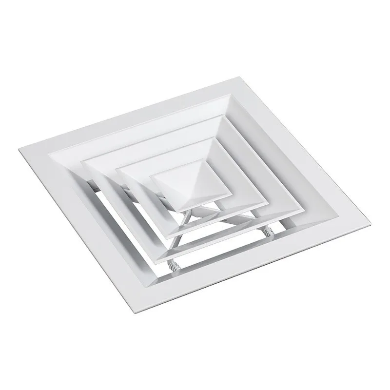Central Air Conditioning System Exhaust Air Outlet Louver Vent Cover Fresh Air Mesh Cover for Change Exhaust Port Hood Plastic
