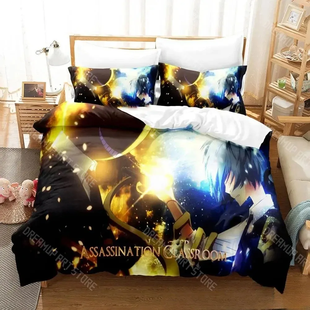 3D Printed Assassination Koro-sensei Classroom Bedding Set for Boys Girls Duvet Cover Twin Queen King Full Single Double Sizes