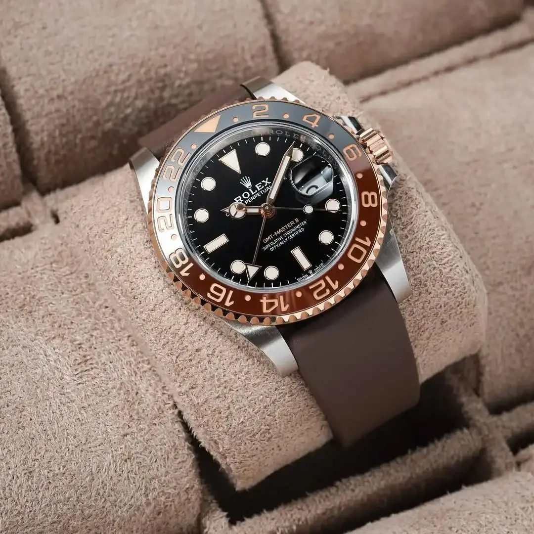 18 19 20 21 22 مللي متر لأوميغا كوكبة رولكس أويستر الأبدي FKM ساعات مطاطية حزام مع مشبك منحرف أشرطة قابلة للتعديل