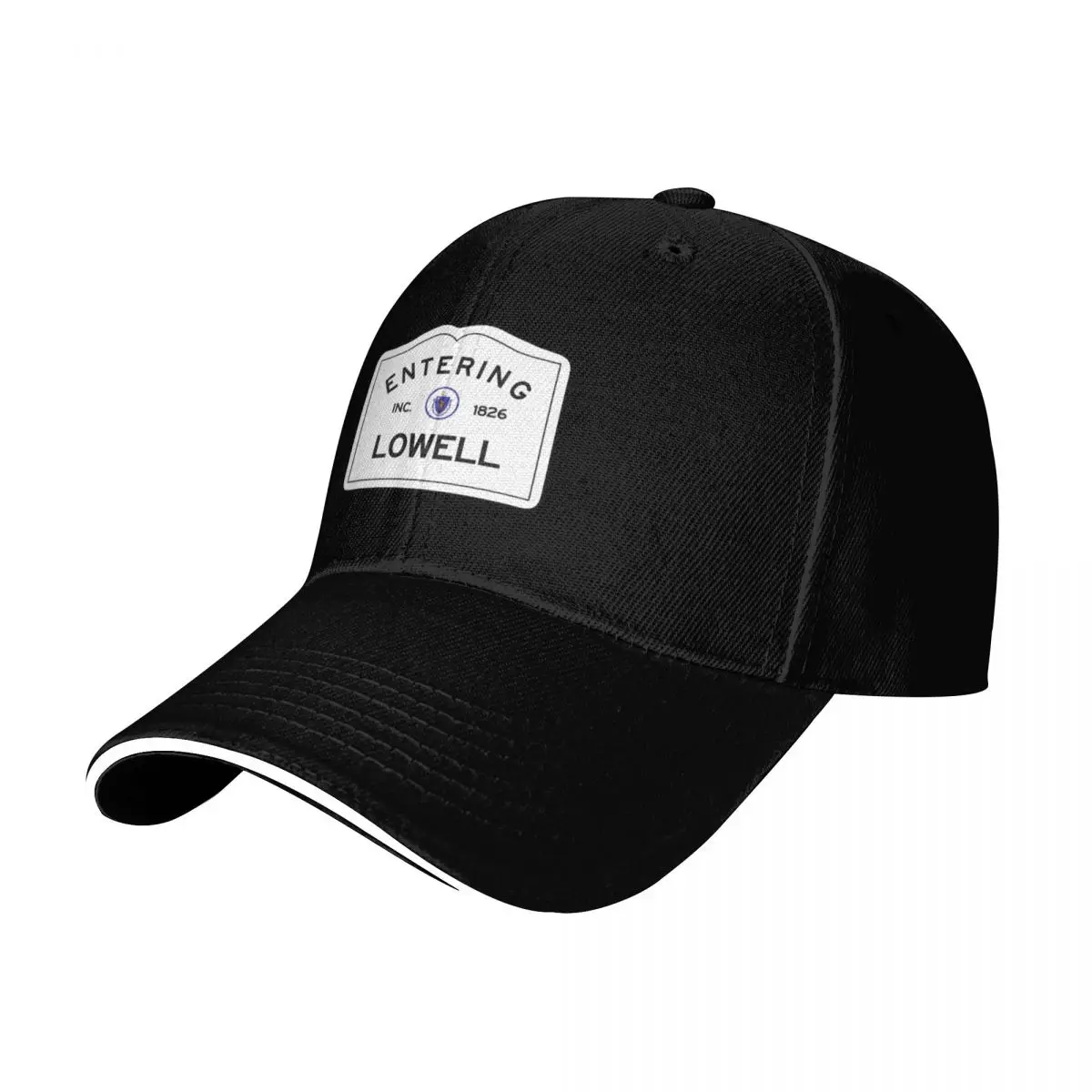 Entering Lowell Massachusetts Sign Baseball Cap Low Profile Unstructured Unisex for Men Women Outdoor Golf Running Hiking