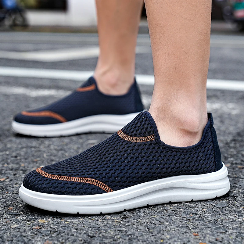 Hot Sale Summer Men's Loafers Comfortable Breathable Mesh Casual Shoes For Men Flat Shoes Outdoor Lightweight Slip-on Shoes Man