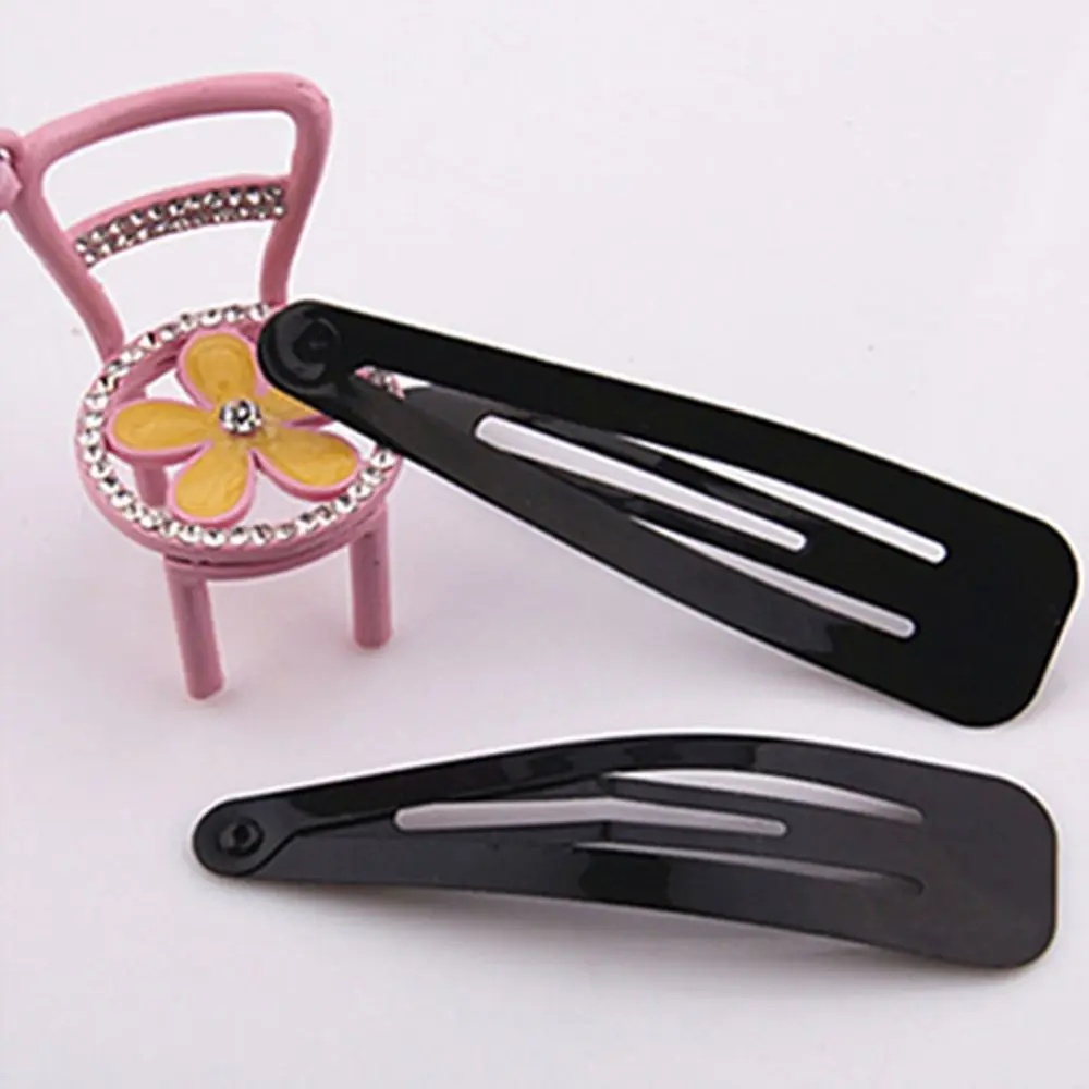 Children Solid Hairpins Simple Hairpin Hairpins Headdress Black Color Water Drop Clips Hair Clip BB Clips Metal Clips Barrettes
