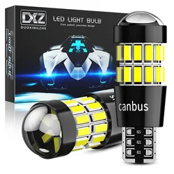 DXZ 2 adet W5W T10 LED ampuller Lens 30SMD 12V WY5W Canbus araba gümrükleme iç kubbe park sinyal ışığı BMW Audi Mercedes için