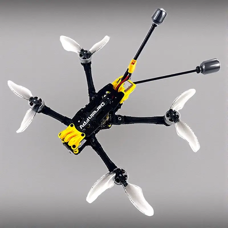 

DarwinFPV FoldApe4 4-дюймовый 3S складной гоночный дрон дальнего действия RC FPV Sub250 ELRS BNF с GPS Аналоговая / DJI O3 / NO Камера NO VTX