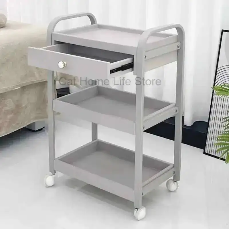 

Auxiliary Hair Beauty Machine Trolleys Trolley Salon Dressing Cart Wheels Make Up Hairdressing Drawer Aesthetic Drawers Tattoo