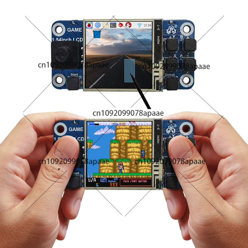 Suitable for Raspberry Pi Zero 2W Mini Game Console 1.54 inch LCD Resistive Touch Screen Expansion Board Support Retropie