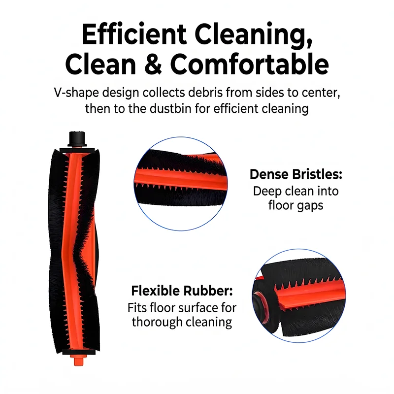 For Xiaomi H50 PRO / H50 Robot Vacuum Parts Main Brush Side Brush Hepa Filter Mop Cloth Dust Bag Replacement Accessories