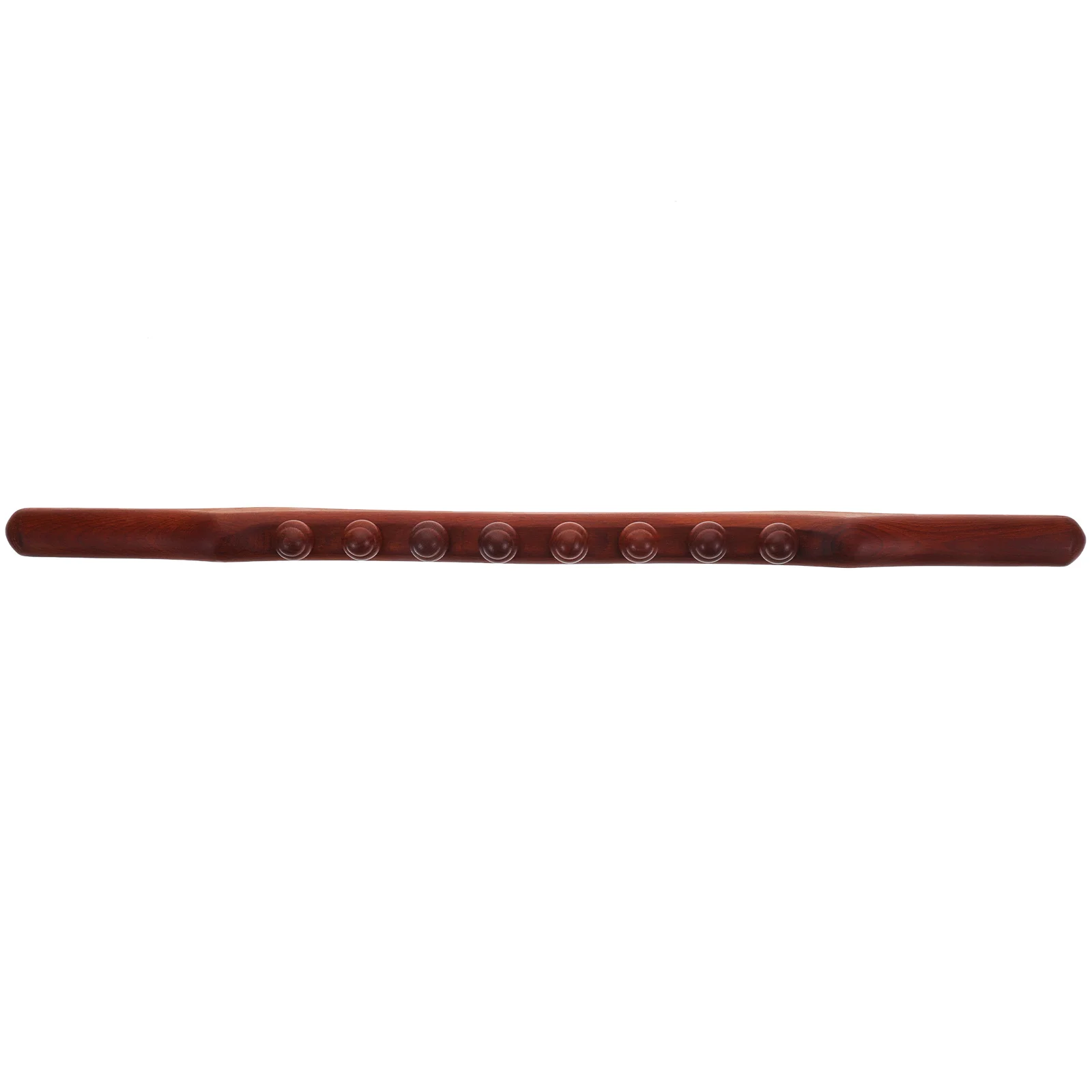 

Compact 8-Bead Massage Stick for Back Neck and Shoulders Natural Wood Portable Body Massaging Rod Massage Stick