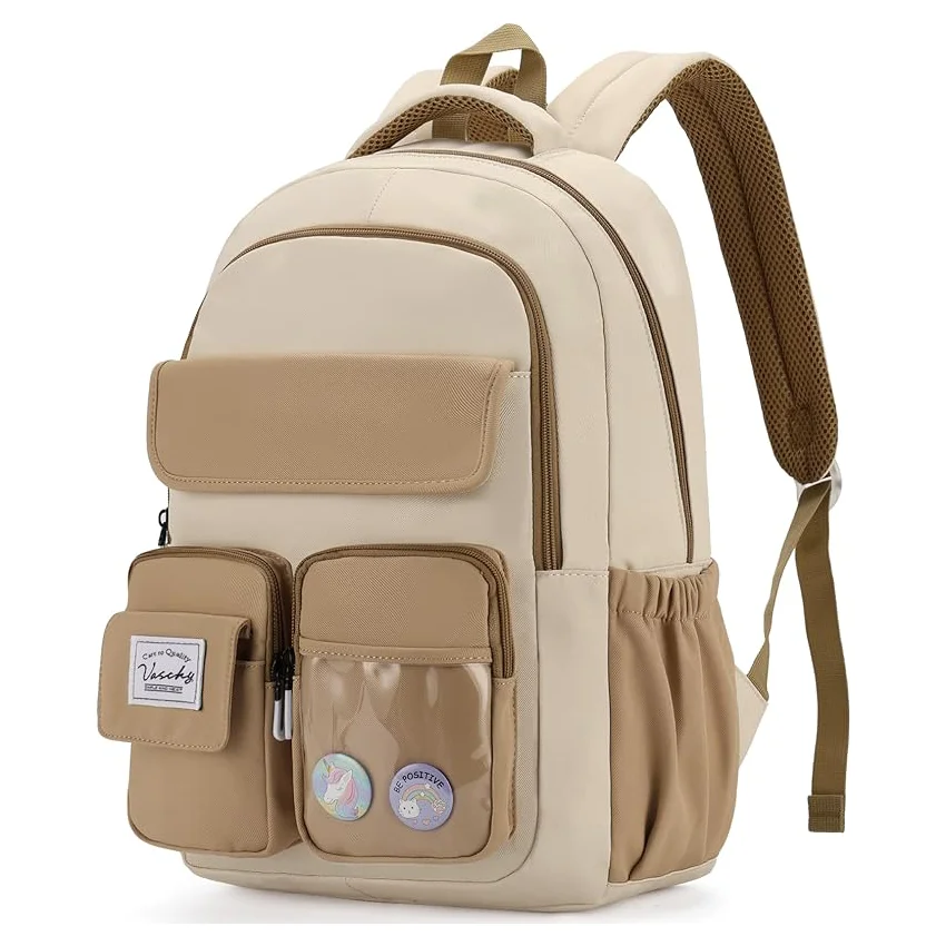 Mochila para meninas, bolsa escolar fofa para escola primária, adolescentes, meninas/crianças, viagem com bolsa transparente