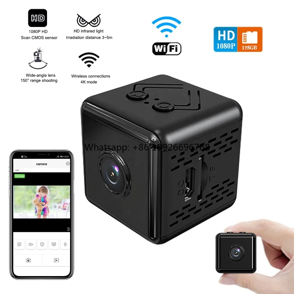 رائجة البيع X6D 4K 2K 1080P HD الأمن اللاسلكي للرؤية الليلية مربية مراقبة الطفل 1080 IP كاميرا صغيرة صغيرة واي فاي