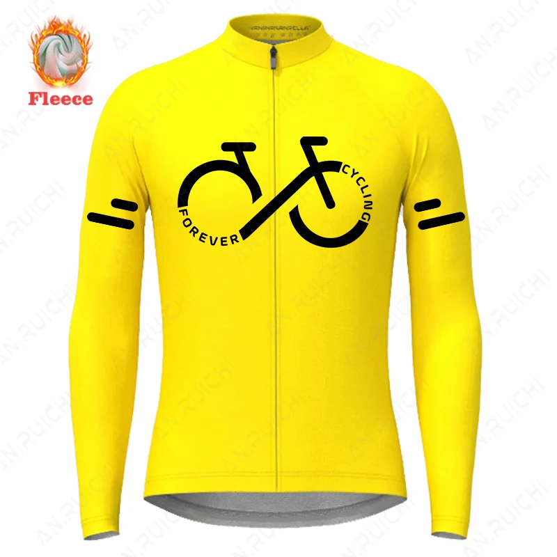 Winter Long Sleeves Cycling Jerseys Warm Fleece Bicycle Jacket Men\'s Outdoor Sport MTB Road Bike Cycling Clothing Ropa Ciclismo