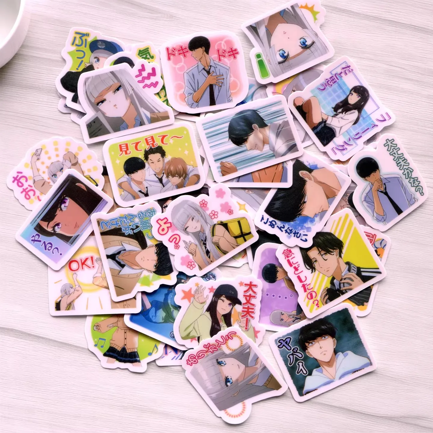 40pcs BUTTER!!!2-3cm nice quality comic sticker diy waterproof sticker