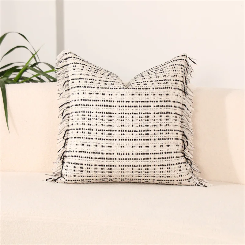 Modern minimalist luxury style home furnishings, hotel pillowcases, living room sofas, soft furnishings, high-end design, pillow